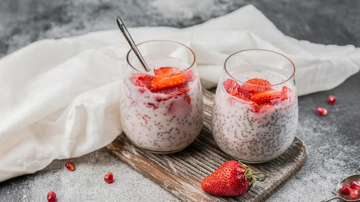 Erdbeerpudding mit Chia: einfaches Rezept